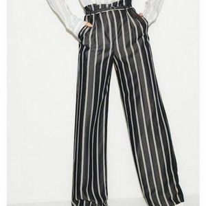 Express High Rise Blue Paperbag Pants Size 6